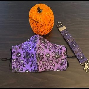 Haunted mansion mask and key fob